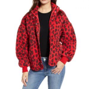 Blank NYC Leopard Print Quilted Jacket Size M